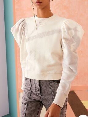 NWT $245 Ulla Johnson Harlan Puff-Sleeve Pullover